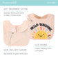 The Peanutshell Terry Baby Bib Set For Boys Or Girls | Unisex 10 Pack Feeding, Teething, Drooling Hello Sunshine