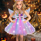 Genafy Led Light Up Sequin Unicorn Birthday Party Dress For Girls 8T Christmas Halloween Decorations Gifts Spring Dance Outfit K