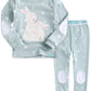 VAENAIT BABY Kids Girls 100% Cotton Sleepwear Pajamas 2pcs Set Blanc Rabbit S