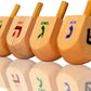 Wood Dreidels Hanukkah Draydel With English Transliteration & Instruction Cards (200-Pack)