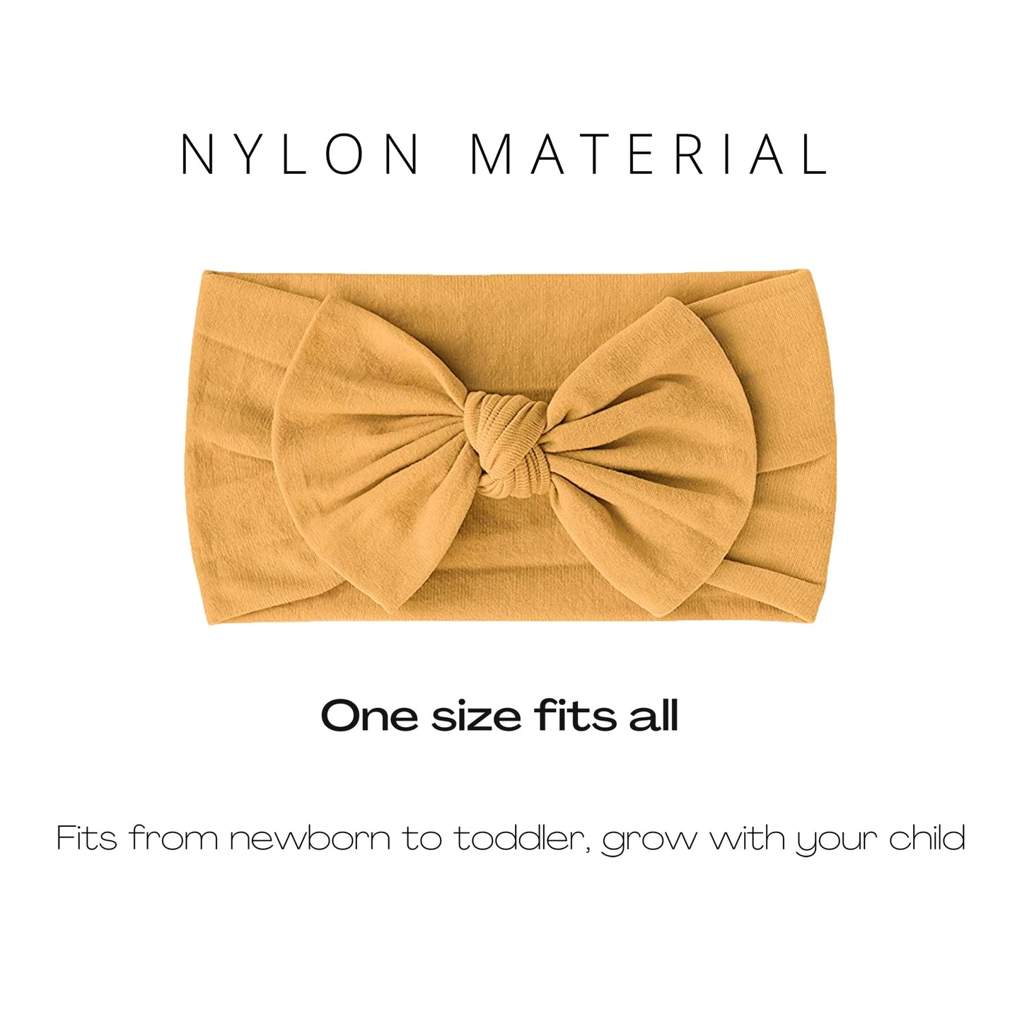 Prohouse 20Pcs Baby Nylon Headbands Hairbands Hair Bow Elastics For Baby Girls Newborn Infant Toddlers Kids