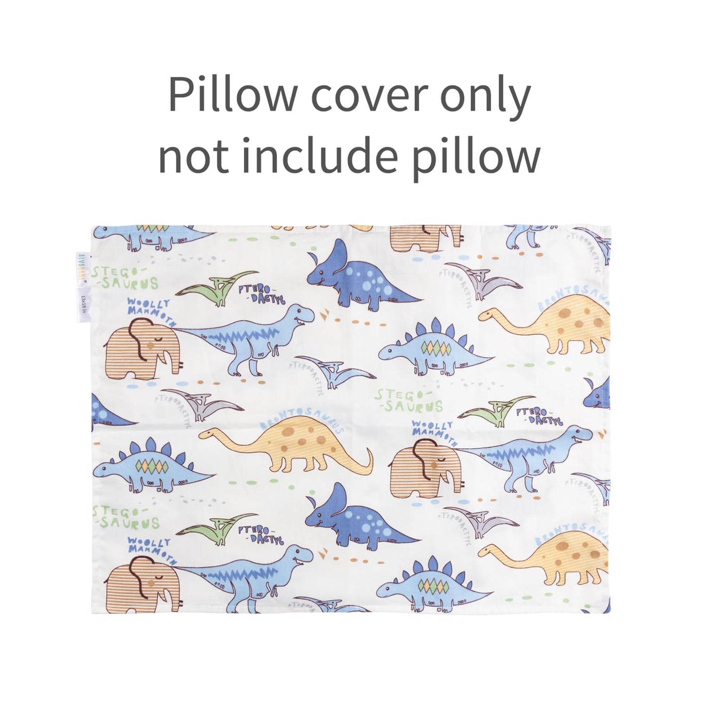 Alvababy Toddler Pillowcases, Fits 14X19 In Kids Pillow, 2 Pack Organic Cotton Baby Pillow Cover Envelope Kids Pillowcases For B