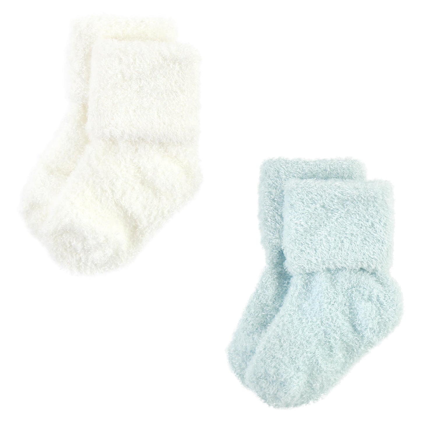 Hudson Baby Unisex Baby Cotton Rich Newborn And Terry Socks, Navy Mint Stripe, 12-24 Months