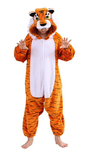 Atoz Onesie For Kids, Animal Pajamas Halloween Cosplay Costume For Girls Boys, Tiger 12-13Y