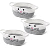 Boao 3 Pack Small Woven Baskets for Organizing with Handle Cute Cotton Baskets for Pet Toy Storage Woven Box Empty Gift Bin for 