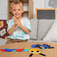 LiKee Open Ended Wooden Shape Puzzles with 36 Blocks and 60 Pattern Shapes for Toddlers 3+ Years Old, Montessori Toys Preschool