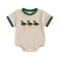 Lucikamy Newborn Baby Boy Girl Summer Clothes Funny Print Sweatshirt Romper Oversized Infant Short Sleeve Bodysuit (Apricot gree