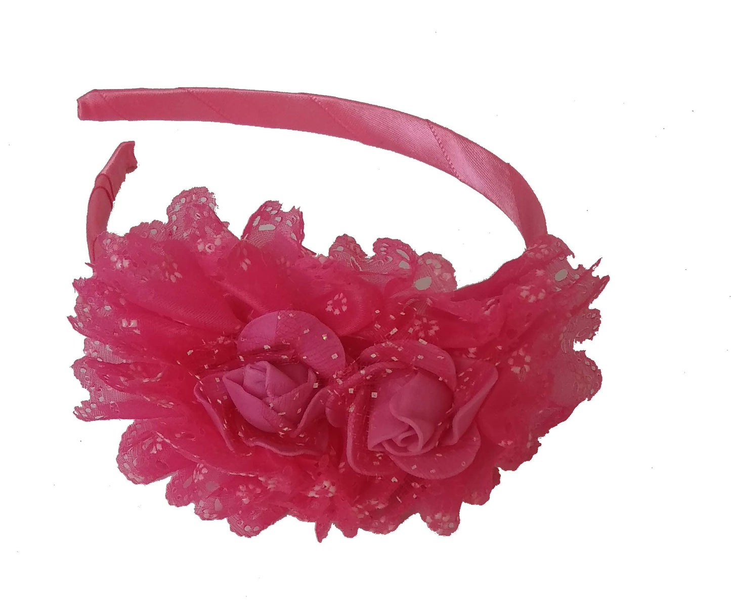 Aairaa Headband For Kid Hair Accessories Hair Band For Toddler New Born Baby For Kid Girls, Dark Pink