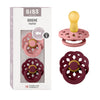 BIBS Pacifiers 0-6 Months | Boheme Collection 2-Pack | BPA-Free Round Nipple | Nautral Rubber Latex | Made in Denmark | Dusty Pi