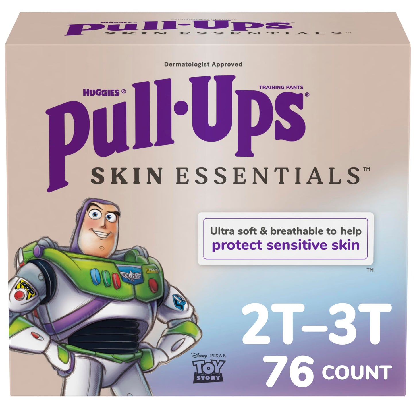 Pull-Ups Boys' Skin Essentials Potty Training Pants, Training Underwear, 2T-3T (16-34 Lbs), 76 Ct