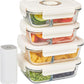 Holdn Storage - Vacuum Food Storage Containers - Keep Food Fresh Longer, Bpa-Free Glass, Leak-Proof, Ideal For Meal Prep, Marina