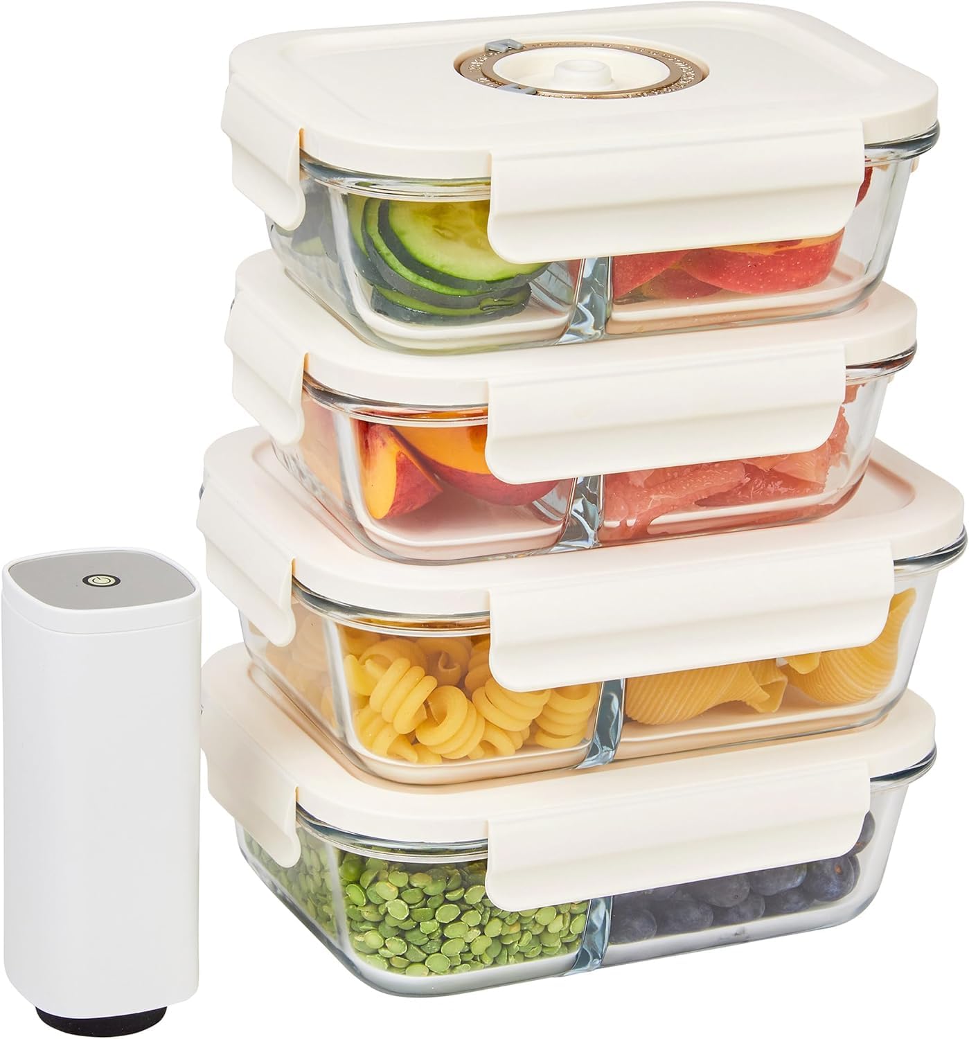 Holdn Storage - Vacuum Food Storage Containers - Keep Food Fresh Longer, Bpa-Free Glass, Leak-Proof, Ideal For Meal Prep, Marina