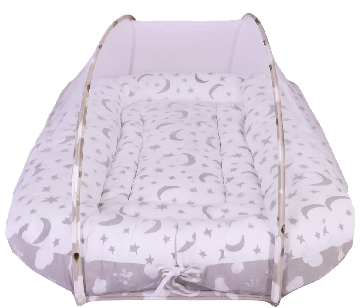 Kwitchy Baby Bed Bedding Set for New Born | Bed Mattress | Mosquito Net | Cotton | Travel Bed | Lounger | Essentials | Toddlers 
