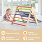 Triangle Climbing Toys, Foldable Climbing Triangle Ladder Toys With Ramp For Sliding Or Climbing, Set Of 3 Wooden Safety Sturdy