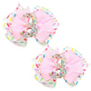 2Pcs Hair Clip, Pink Bow Hair Clips For Baby Girls 3Rd Birthday Party Decorations