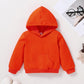 Happy Town Toddler Fall Outfits For Girl Boy Long Sleeve Hoodie Top And Long Sweatpants Set Toddler Sweatsuit (Solid Color-Orang