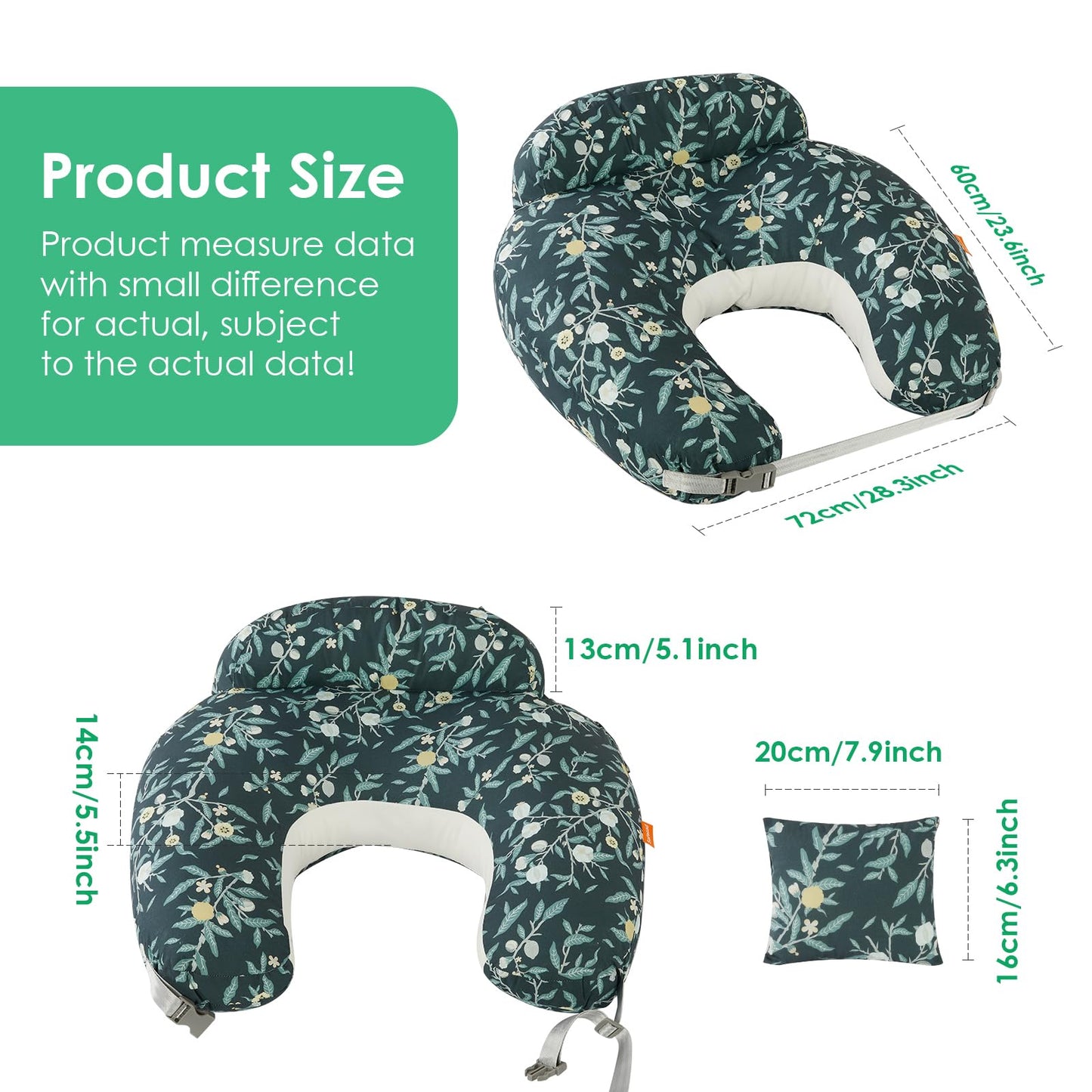 Safotad Nursing Pillow For Breastfeeding, Original Breastfeeding Pillows For Support Mom And Baby, Nursing Pillows With Adjustab