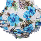 One Piece Redbub Floral Ruffles Rompers Bathing Suits Dress With Headband (Large,Light Blue)