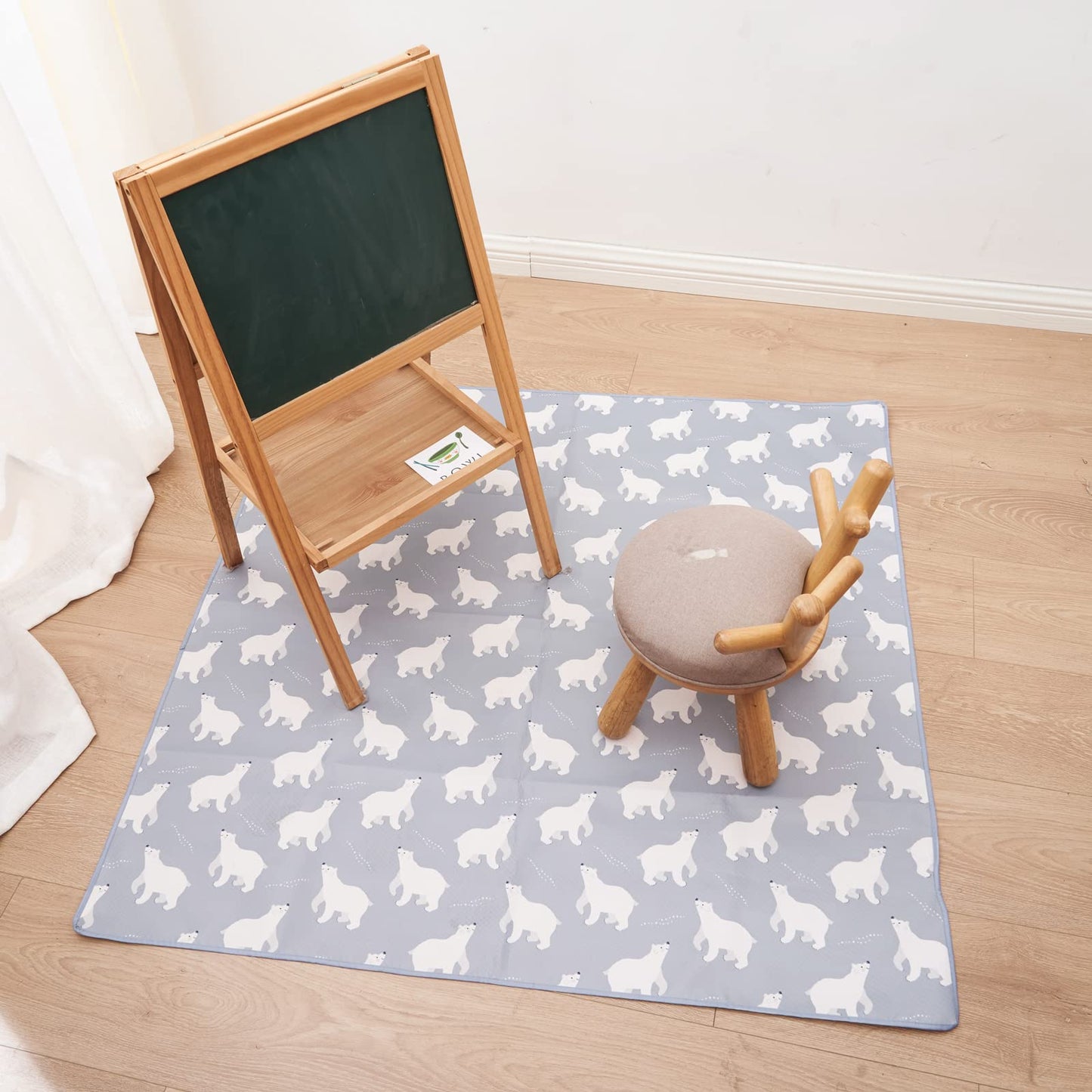 Splat Mat For Under High Chair/Arts/Crafts, Washable Baby Spill Mat Waterproof Anti-Slip Floor Splash Mat, Portable Play Mat And