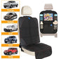 Funbliss Car Seat Protector + Kick Mats Car Backseat Organizer Black,Suitable For All Cars,Xl Largest Car Seat Cover For Child B