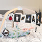 Infinno Black & White Baby Toys High Contrast Crinkle Cloth Activity Book, Infant Mirror Toys for Baby 0-6 Months, Newborn Senso