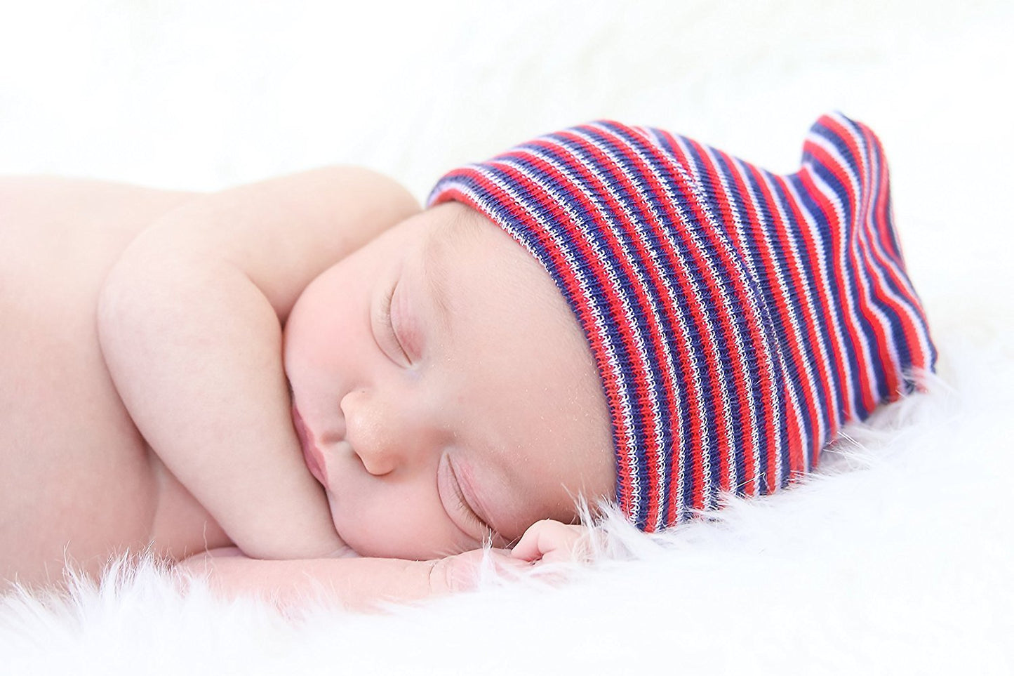 Nurses Choice 5 Piece Hospital Hat & Mitten Set For Newborn Baby (Boy)