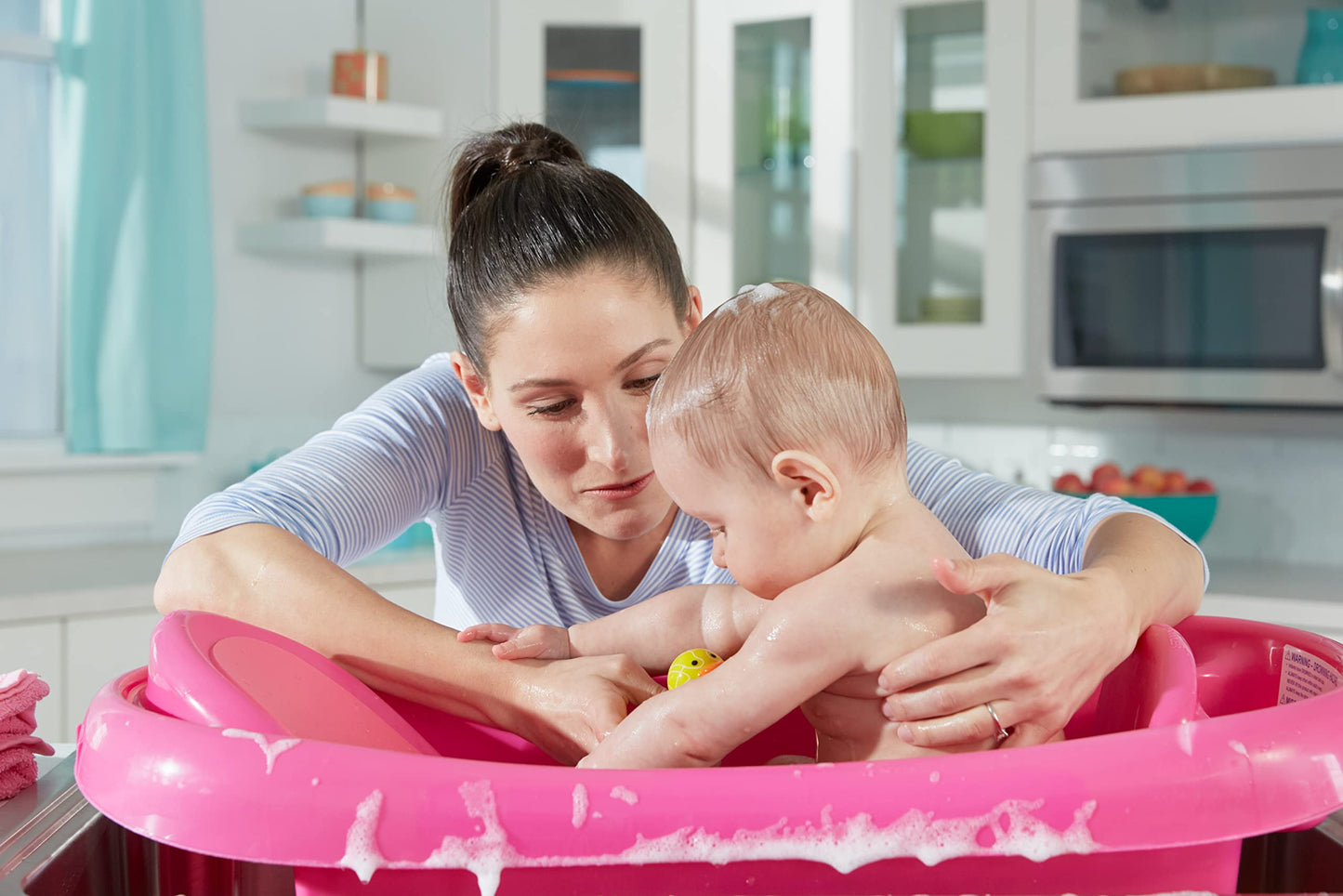 The First Years Newborn to Toddler Baby Bath Tub - Convertible 3-in-1 Baby Tub with Removable Sling - Ages 0 to 24 Months - Sure