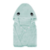 Romasa Toddler Hooded Bath Towel Ultra Soft Towel Highly Absorbent Bathrobe Blanket For Boys Girls- 27.5' X 55'(Green Shark-Sh