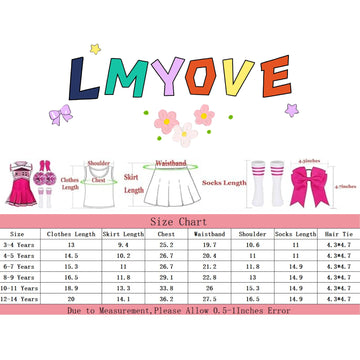 Lmyove Classic Black 5-Piece Cheerleading Set For Girls - Includes Top, Skirt, Pom Poms, Headband, And Socks,4-5Y