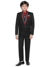 Jeetethnics Boys Black Coat Suit Set With Waistcoat Shirt And Trousers (9066Q)