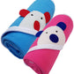 BRANDONN Newborn Biggest Size (36 INCH X 27 INCH) with Fancy Boon Border Baby Blanket for Babies (Pack of 2;Blue_HOTPINK)