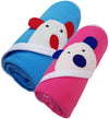 BRANDONN Newborn Biggest Size (36 INCH X 27 INCH) with Fancy Boon Border Baby Blanket for Babies (Pack of 2;Blue_HOTPINK)