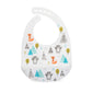 Nuby 2 Pack Adjustable Easy Clean Soft Silicone Bibs With Scoop, Arrows & Bears/Foxes