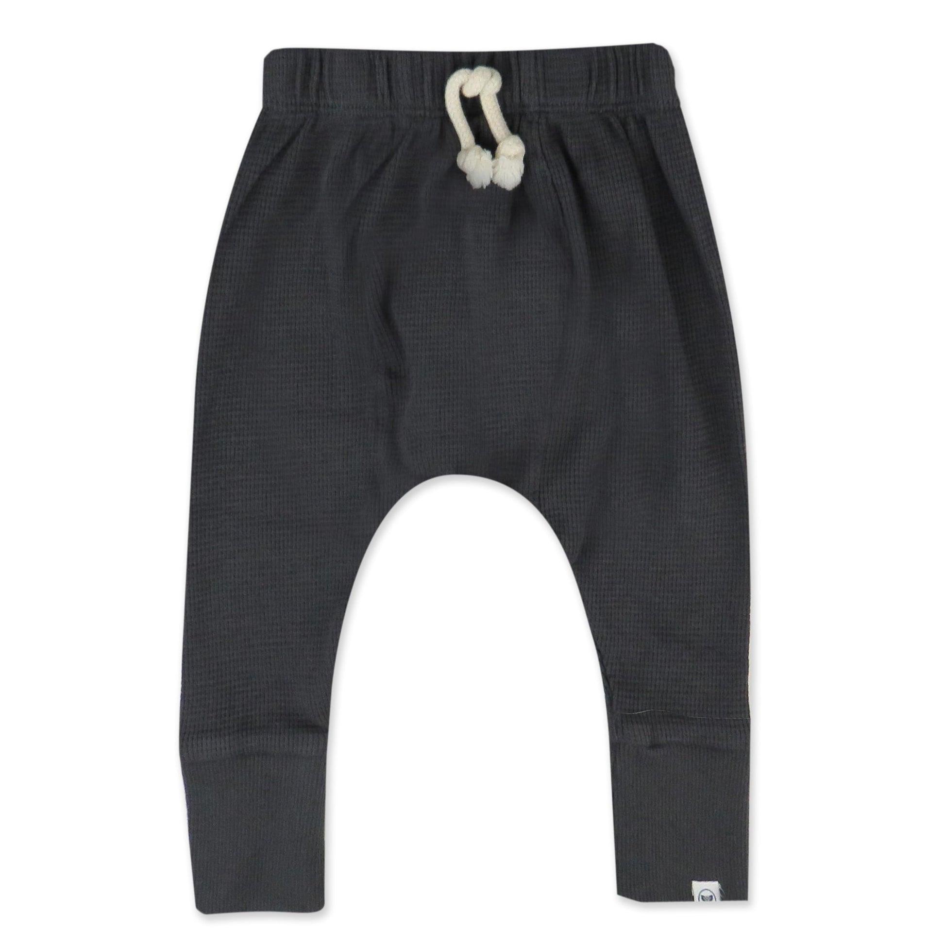 Honestbaby Organic Cotton Lounge Life Pant, Blackened Pearl, Newborn