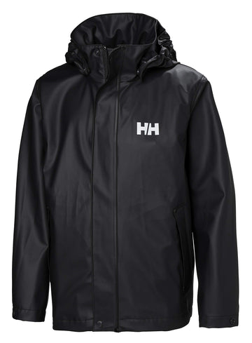 Helly Hansen Kids' Big Juniors Moss Coat Jacket With Full Rain Protection, 990 Black, 10