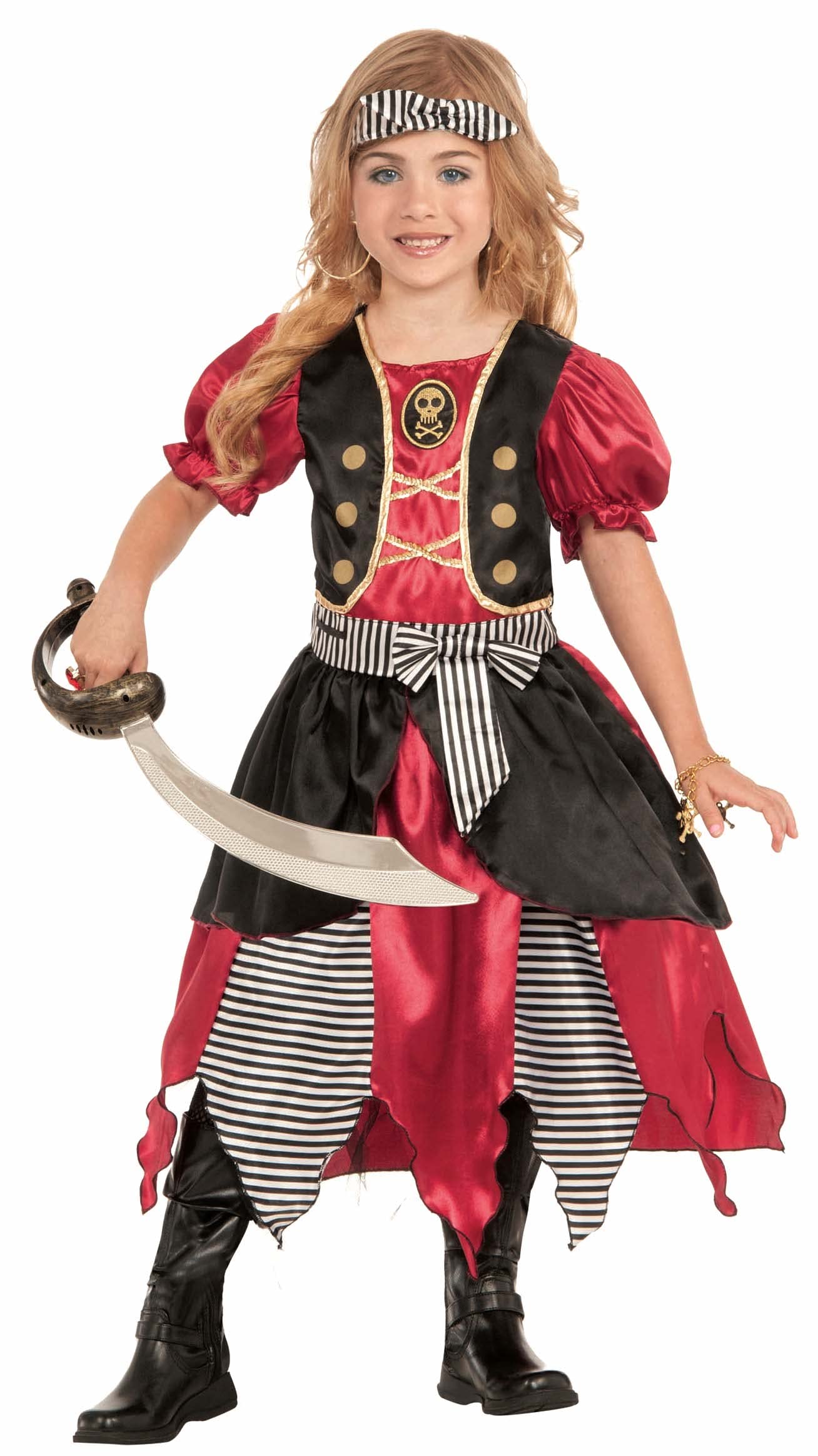 Rubies  277296 Halloween Girls Buccaneer Rubies  Costume - Small