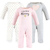 Hudson Baby Unisex Baby Cotton Coveralls, Girl-Mommy, 0-3 Months