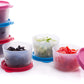 SIGNORA WARE Condiment Containers with Lids- 6 pk. 4 oz.Salad Dressing to go Small Food Storage Containers- Sauce Cups Leak proo
