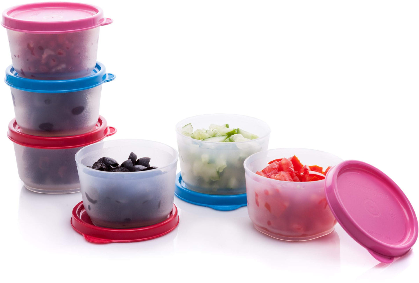 SIGNORA WARE Condiment Containers with Lids- 6 pk. 4 oz.Salad Dressing to go Small Food Storage Containers- Sauce Cups Leak proo