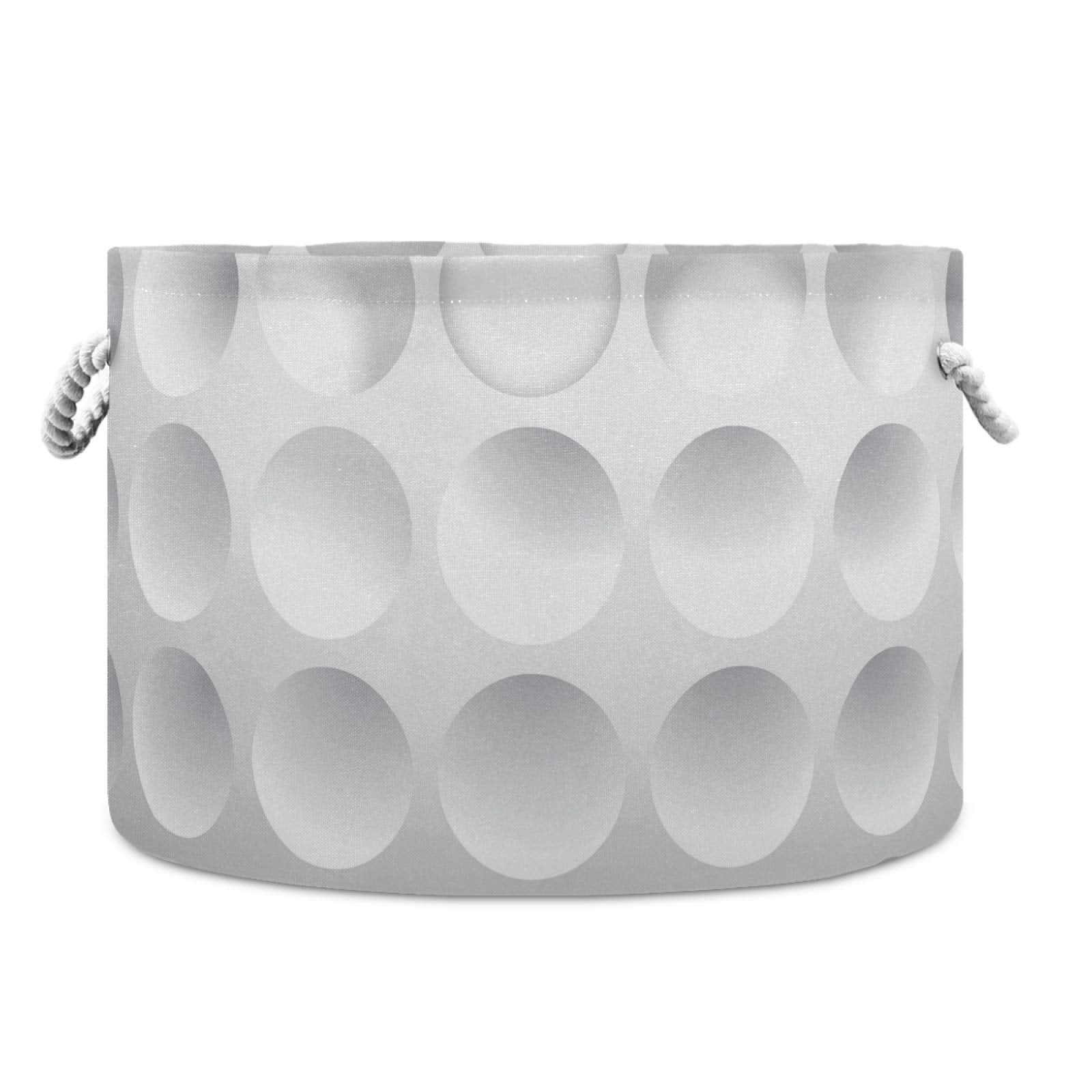 Golf Ball Round Storage Basket Bin, Waterproof Laundry Hamper, Large Collapsible Bucket, Baby Nursery Organizer with Handles for