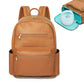 Mominside Diaper Bag Backpack, Leather Backpack Fit Most Breast Pumps, Breast Pump Bag Mommy Bag For Mom, With 13 Inch Laptop Sl