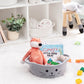 Hichen Small Woven Rope Storage Basket, Cute Cat Toy Basket For Living Room, Baby Basket For Nursery, Gift Basket Empty For Baby