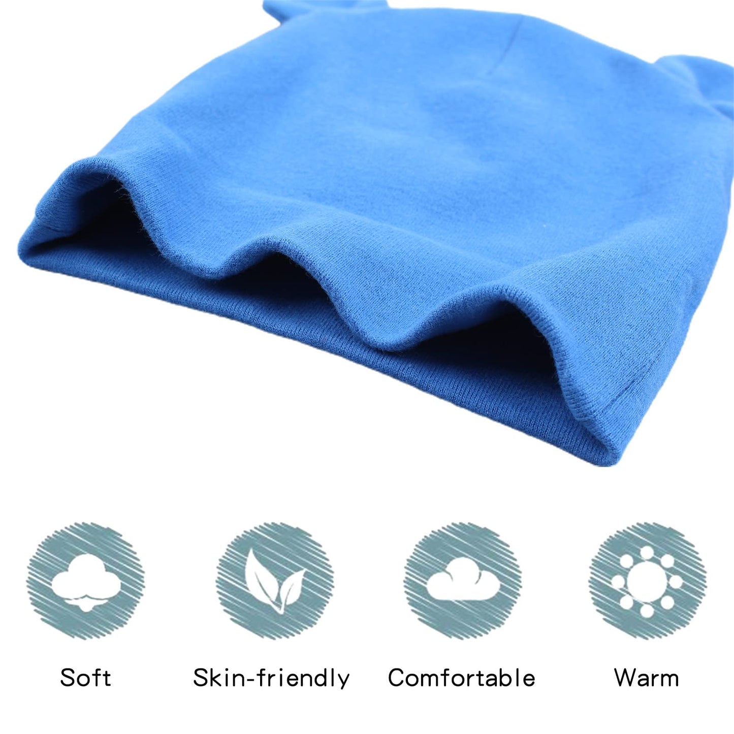 Pesaat Newborn Hospital Hat 0-12Months Preemie Boys Girls Beanie Solid Infant Baby Hats Autumn Winter (4Pack-G, 0-6 Months)