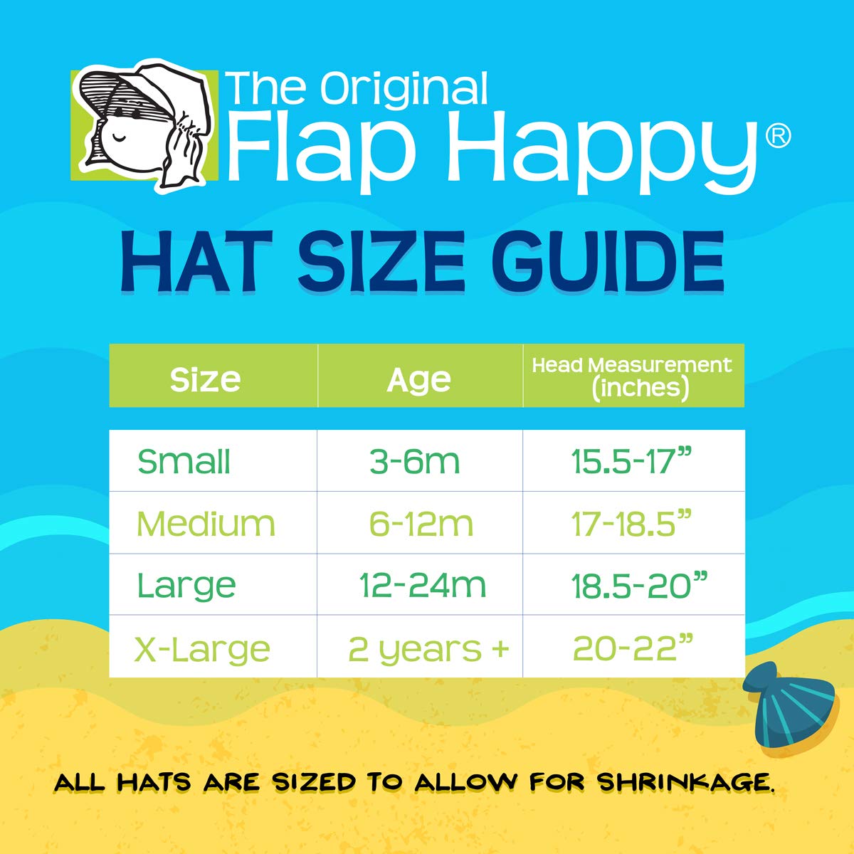 Flap Happy Baby Girls Upf 50+ Summer Splash Swim Sun Hat, Kohala, Medium Us