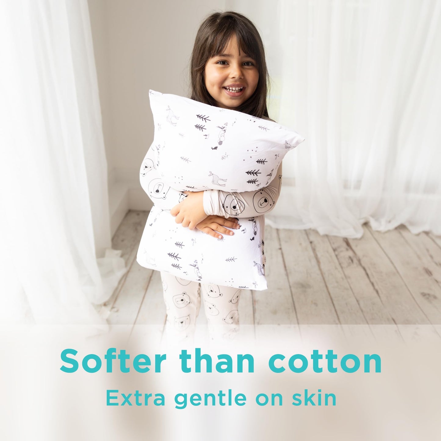 Littlehippo Toddler Pillow (13X18) With Bamboo (Viscose) Pillowcase - Hypoallergenic Toddler Pillow For Sleeping, Kids Pillow, T