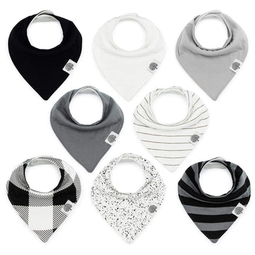 Parker Baby Bandana Drool Bibs 8 Pack Baby Bibs for Boys, Girls, Unisex - Lunar Set