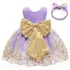 Little Baby Girls Christmas Dresses Kids Toddler Formal Easter Ball Gown Birthday Pageant Dress (Purple,100)