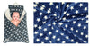 CTMKIDS Baby Wrap with Cushion Cap for Kids 74x84 cm  Grey & Baby Blankets New Born Pack of Star Wrapper Bedsheet  Navy
