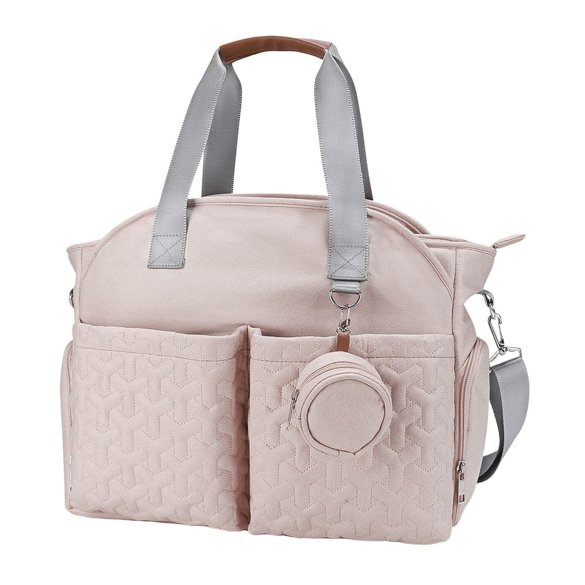 Nappy Changing Bag Handbag mom bag Large Capacity Zipper Closure Durable Light Pink|Baby |Strollers & Accessories |Organizers & 