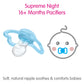 Mam Supreme Night Pacifiers (2 Pack, 1 Sterilizing Pacifier Case), Best Pacifier For Breastfed Babies 16+ Months, Glow In The Da